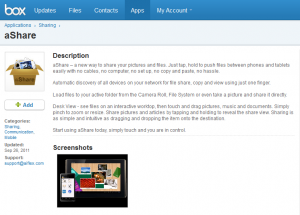 aShare approved on Box sharing app aShare