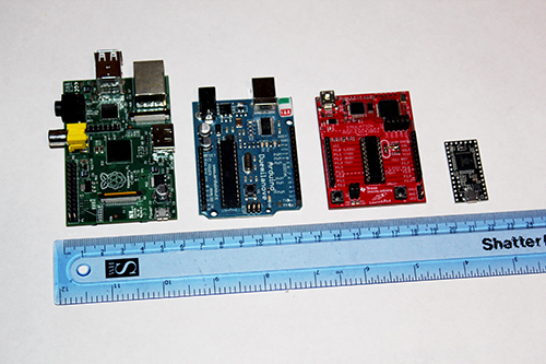 Teensy Launchpad Arduino Raspberry Ri Size Comparison with Ruler